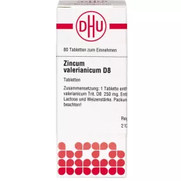 ZINCUM VALERIANICUM D 8 tabletten, 80 stuks