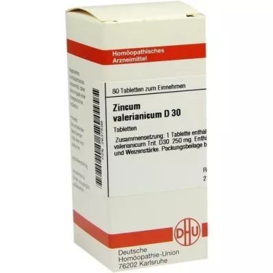 ZINCUM VALERIANICUM D 30 tabletten, 80 st