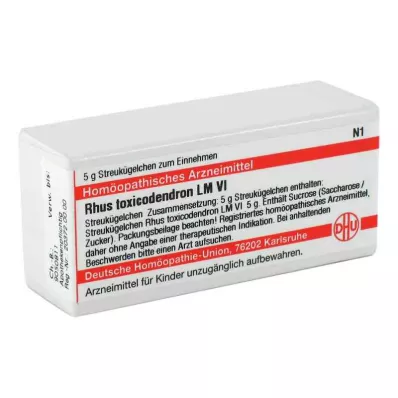 RHUS TOXICODENDRON LM VI Bolletjes, 5 g RHUS TOXICODENDRON LM VI Bolletjes, 5 g