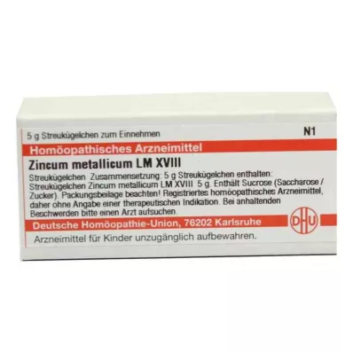ZINCUM METALLICUM LM XVIII Bolletjes, 5 g ZINCUM METALLICUM LM XVIII Bolletjes, 5 g