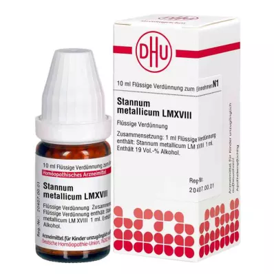 STANNUM METALLICUM LM XVIII Verdunning, 10 ml STANNUM METALLICUM LM XVIII Verdunning, 10 ml