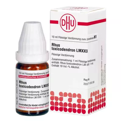 RHUS TOXICODENDRON LM XXX Verdunning, 10 ml RHUS TOXICODENDRON LM XXX Verdunning, 10 ml