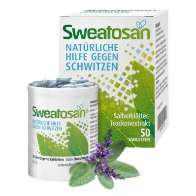 SWEATOSAN Gecoate tabletten, 50 stuks SWEATOSAN Gecoate tabletten, 50 stuks