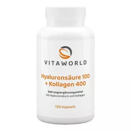 HYALURONSÄURE 100+Collageen 400 Capsules, 120 Capsules