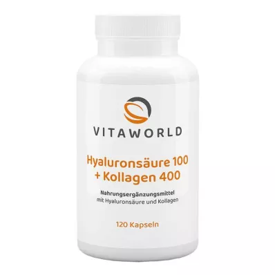 HYALURONSÄURE 100+Collageen 400 Capsules, 120 Capsules HYALURONSÄURE 100+Collageen 400 Capsules, 120 Capsules