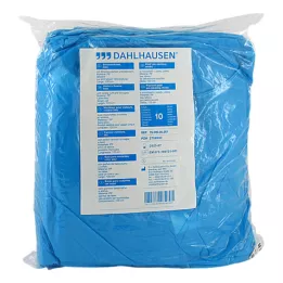 BESUCHERKITTEL met gebreide boord om te binden 120x144 cm blauw, 10 st