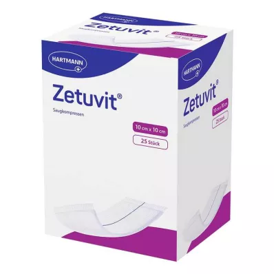 ZETUVIT Absorberende kompressen steriel 10x10 cm, 25 stuks ZETUVIT Absorberende kompressen steriel 10x10 cm, 25 stuks