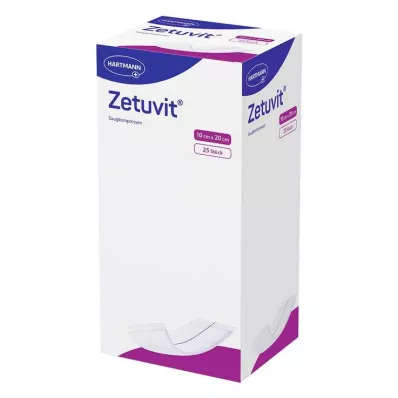 ZETUVIT Absorberende kompressen steriel 10x20 cm, 25 stuks ZETUVIT Absorberende kompressen steriel 10x20 cm, 25 stuks