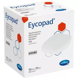 EYCOPAD Oogkompressen 56x70 mm steriel, 25 stuks