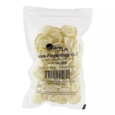 FINGERLING Latex OP Maat 3, 100 stuks