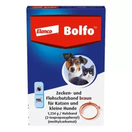 BOLFO Vlooienband bruin voor kleine honden/katten, 1 st