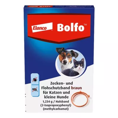BOLFO Vlooienband bruin voor kleine honden/katten, 1 st