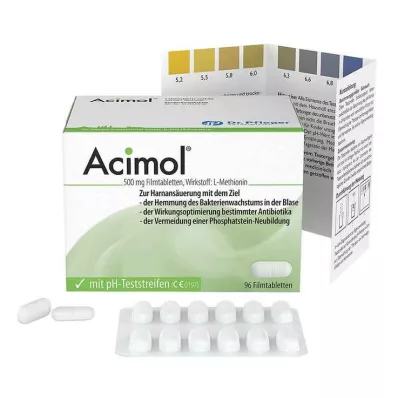 ACIMOL met pH-teststrips filmomhulde tabletten, 96 stuks