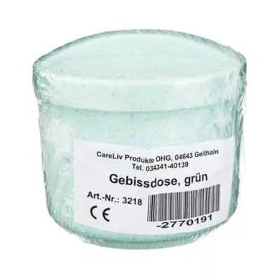 GEBISSDOSE met inzetstuk en deksel groen, 1 pc GEBISSDOSE met inzetstuk en deksel groen, 1 pc