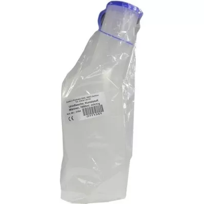 URINFLASCHE Man plastic 1 l w.cap melkachtig, 1 pc