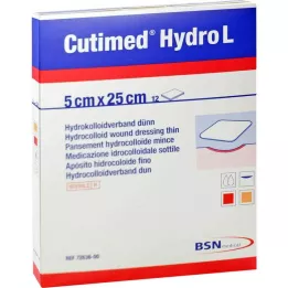 CUTIMED Hydro L Hydrocolloïdverband dun 5x25 cm, 12 st