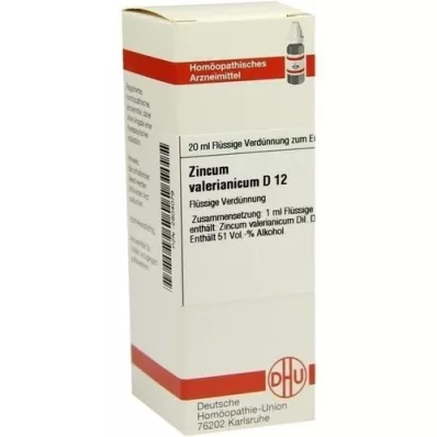 ZINCUM VALERIANICUM D 12 Verdunning, 20 ml