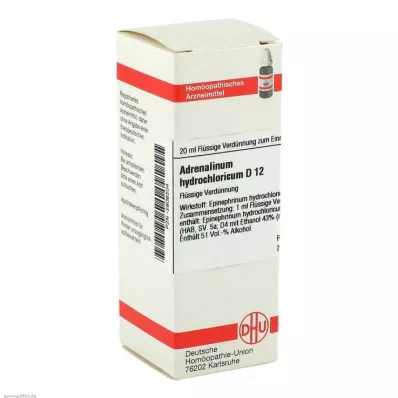 ADRENALINUM HYDROCHLORICUM D 12 Verdunning, 20 ml