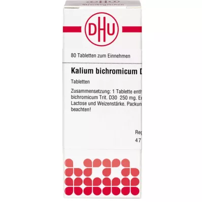 KALIUM BICHROMICUM D 30 tabletten, 80 st