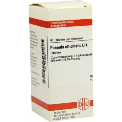 PAEONIA OFFICINALIS D 4 tabletten, 80 st