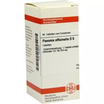 PAEONIA OFFICINALIS D 6 tabletten, 80 stuks