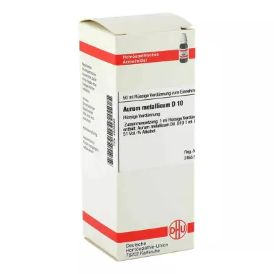 AURUM METALLICUM Verdunning D 10, 50 ml