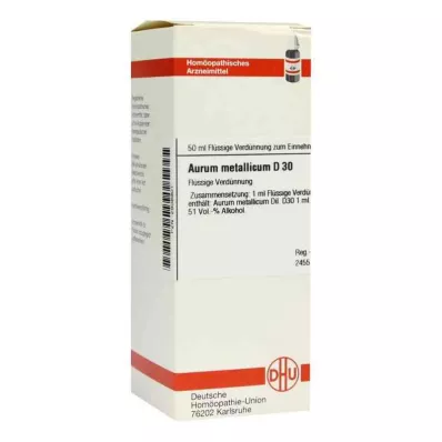 AURUM METALLICUM D 30 Verdunning, 50 ml