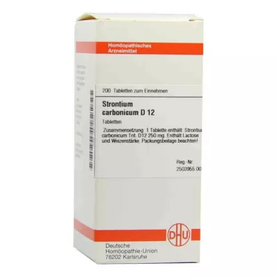 STRONTIUM CARBONICUM D 12 tabletten, 200 stuks STRONTIUM CARBONICUM D 12 tabletten, 200 stuks