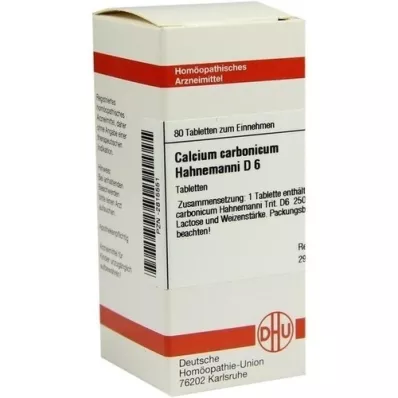 CALCIUM CARBONICUM Hahnemanni D 6 tabletten, 80 stuks