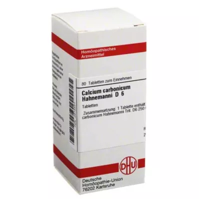 CALCIUM CARBONICUM Hahnemanni D 6 tabletten, 80 stuks CALCIUM CARBONICUM Hahnemanni D 6 tabletten, 80 stuks