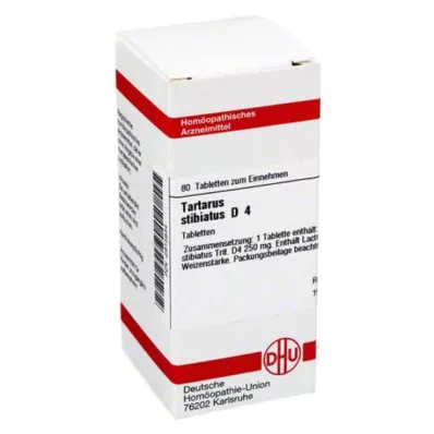 TARTARUS STIBIATUS D 4 tabletten, 80 st TARTARUS STIBIATUS D 4 tabletten, 80 st