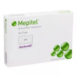 MEPITEL Siliconen gaasverband 5x7 cm steriel, 5 stuks