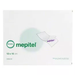 MEPITEL Siliconen gaasverband 12x15 cm steriel, 5 stuks