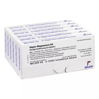 HEPAR MAGNESIUM D 4 Ampullen, 48X1 ml HEPAR MAGNESIUM D 4 Ampullen, 48X1 ml