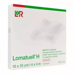 LOMATUELL H Zalftule 10x10 cm steriel, 10 stuks