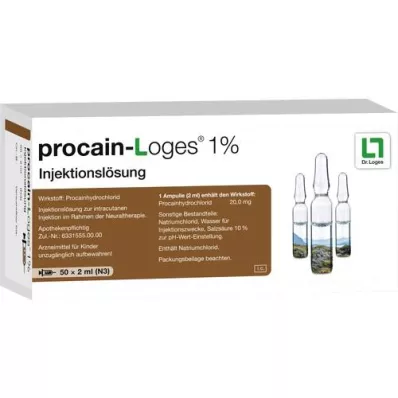 PROCAIN-Loges 1% oplossing voor injectie Ampullen, 50X2 ml