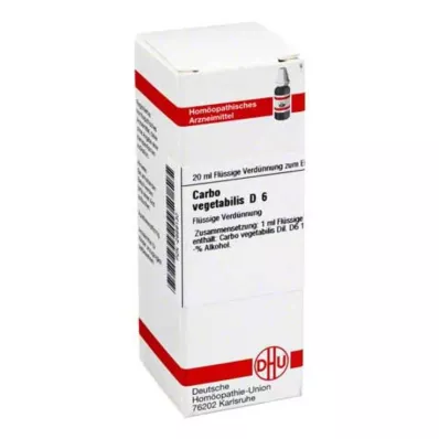 CARBO VEGETABILIS D 6 Verdunning, 20 ml