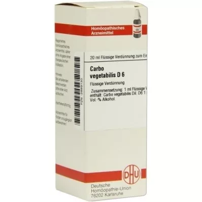 CARBO VEGETABILIS D 6 Verdunning, 20 ml