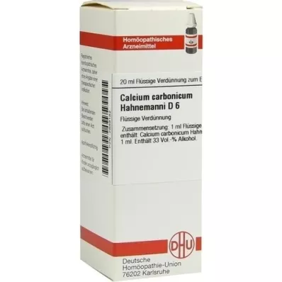 CALCIUM CARBONICUM Hahnemanni D 6 Verdunning, 20 ml