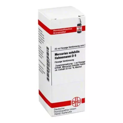 MERCURIUS SOLUBILIS Hahnemanni D 6 Verdunning, 20 ml MERCURIUS SOLUBILIS Hahnemanni D 6 Verdunning, 20 ml