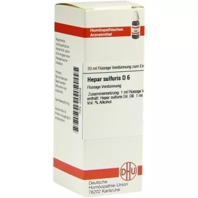 HEPAR SULFURIS D 6 Verdunning, 20 ml