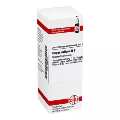 HEPAR SULFURIS D 6 Verdunning, 20 ml