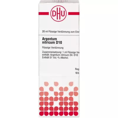 ARGENTUM NITRICUM D 10 Verdunning, 20 ml