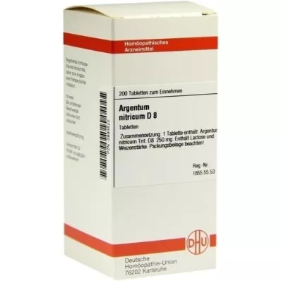 ARGENTUM NITRICUM D 8 tabletten, 200 stuks