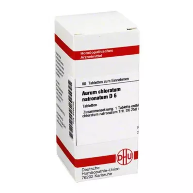 AURUM CHLORATUM NATRONATUM D 6 tabletten, 80 stuks AURUM CHLORATUM NATRONATUM D 6 tabletten, 80 stuks