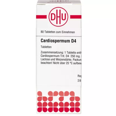 CARDIOSPERMUM D 4 tabletten, 80 st