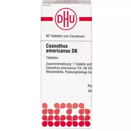 CEANOTHUS AMERICANUS D 6 tabletten, 80 stuks