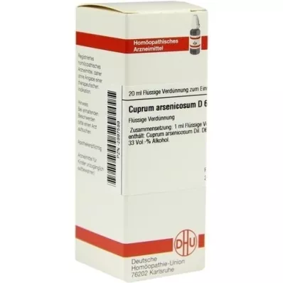 CUPRUM ARSENICOSUM D 6 Verdunning, 20 ml