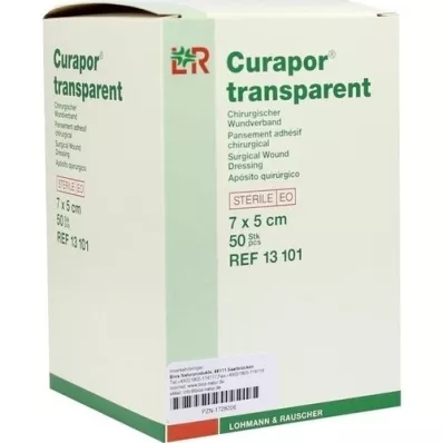 CURAPOR Wondverband steriel transparant 5x7 cm, 50 st