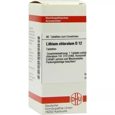 LITHIUM CHLORATUM D 12 tabletten, 80 stuks